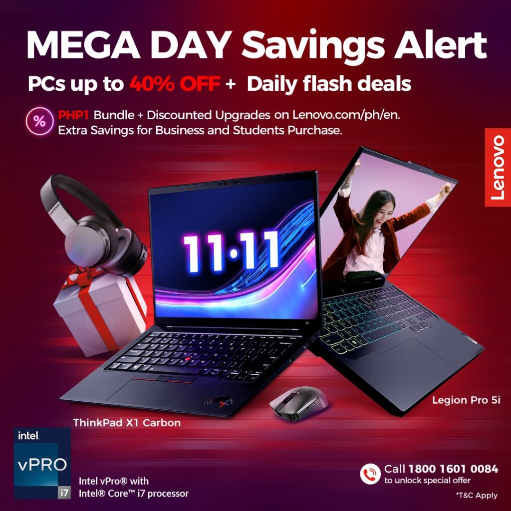 Lenovo PH Offers great deals with a new e-commerce website