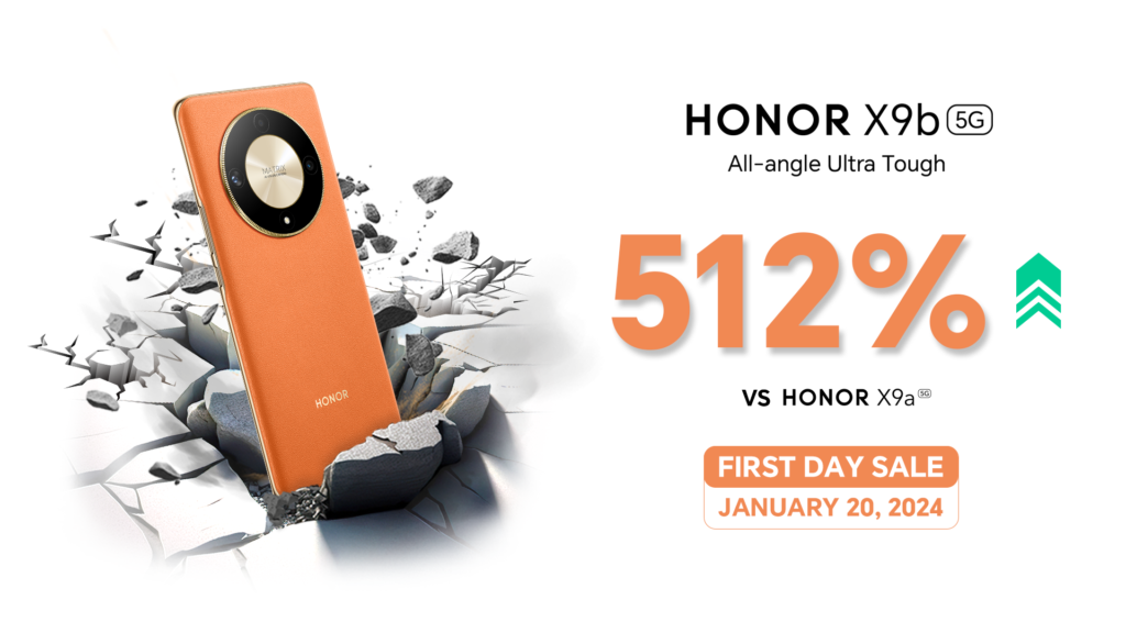 HONOR X9b 5G Sets Sales Record with a Whopping 512% Growth Over HONOR X9a 5G