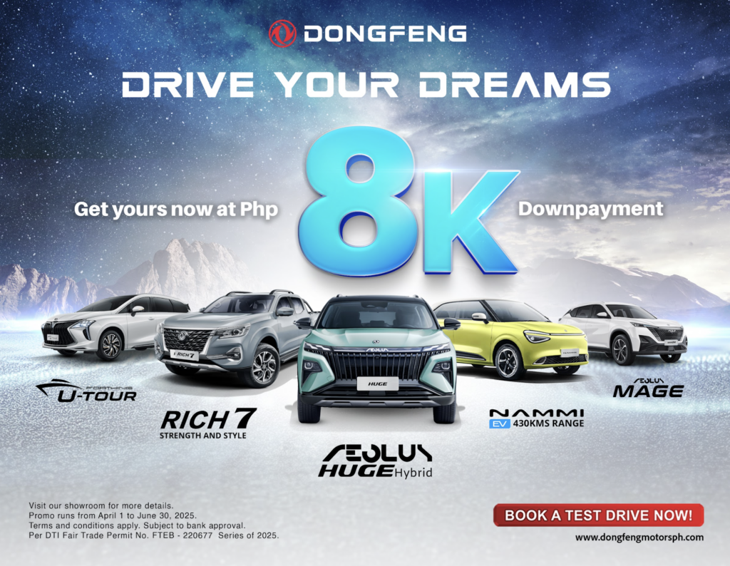 Dongfeng PH Rolls Out PHP 8K All-In Downpayment Nationwide Promo